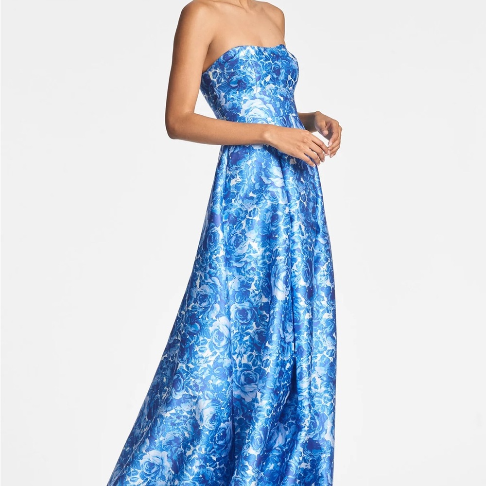 Sachin + Babi Giovanna Gown - Blue Floral Dress